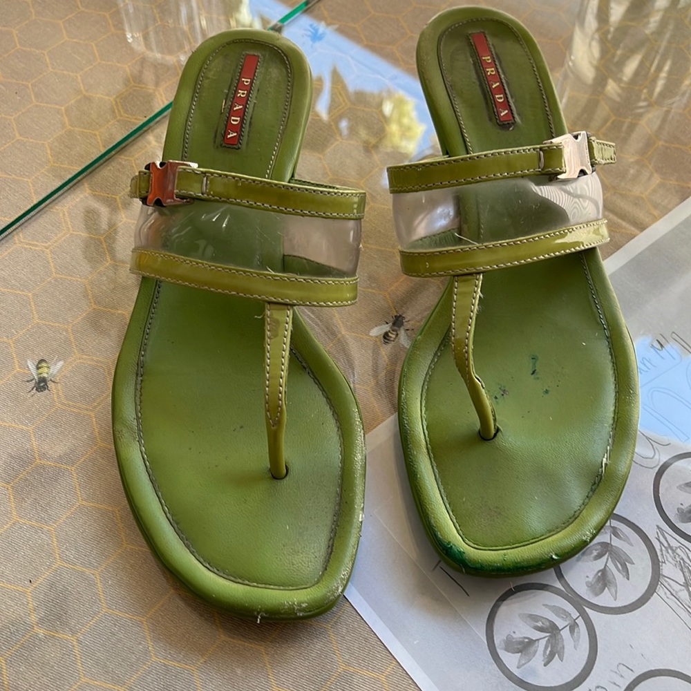 Prada sandals low heel